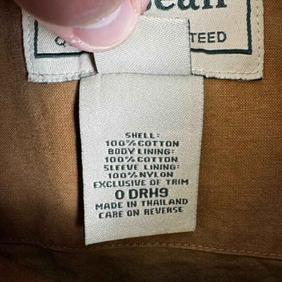 Vintage LL Bean Chore Jacket Men's Medium Brown Cotton Barn Coat Bomber DRH9 - Picture 6 of 11